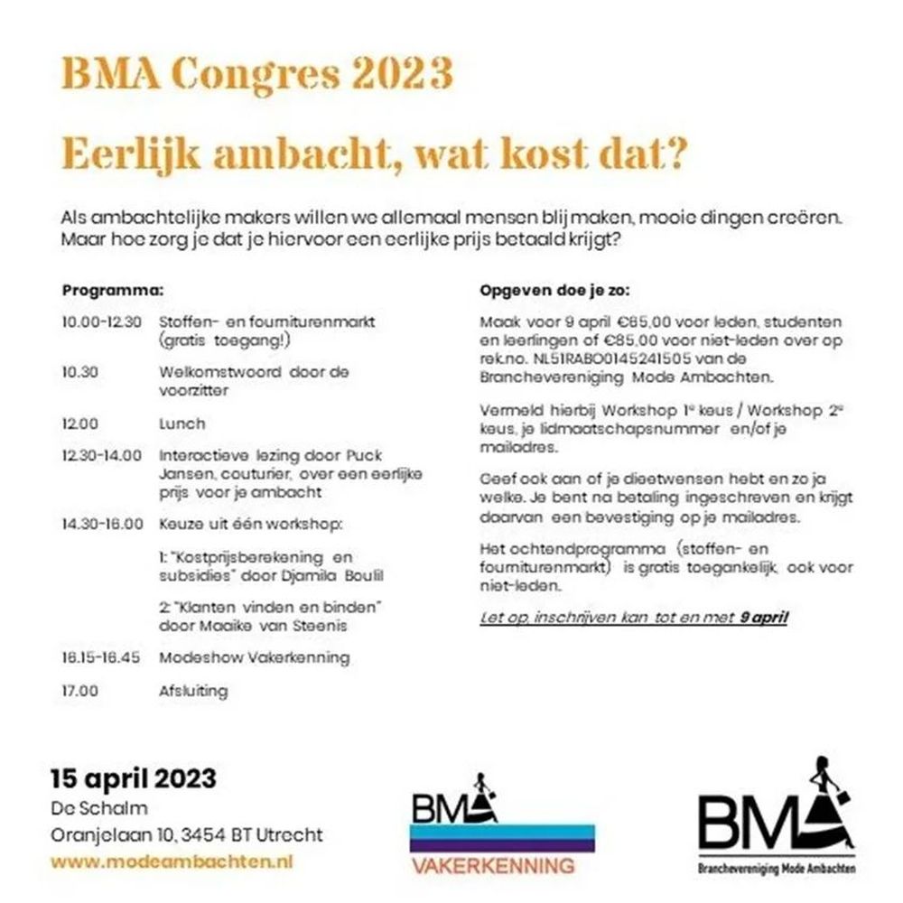 BMAcongreseerlijkambacht