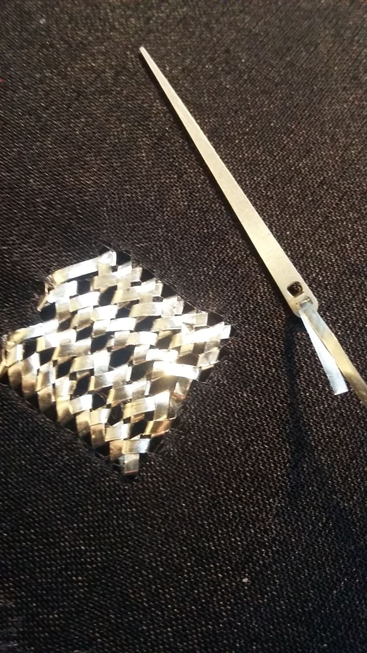 Borduren met metallic strips